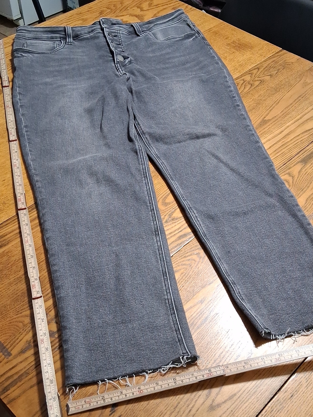 KUT FROM THE KLOTH Jeans Women 16 BLACK ? FADED RACHAEL HIGH RISE Pants Used MOM